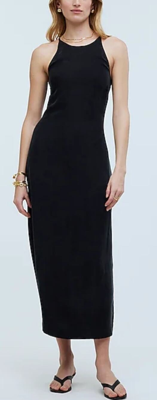 Madewell Crisscross Midi Slip Dress in Cupro-Blend Size 4 NWT
